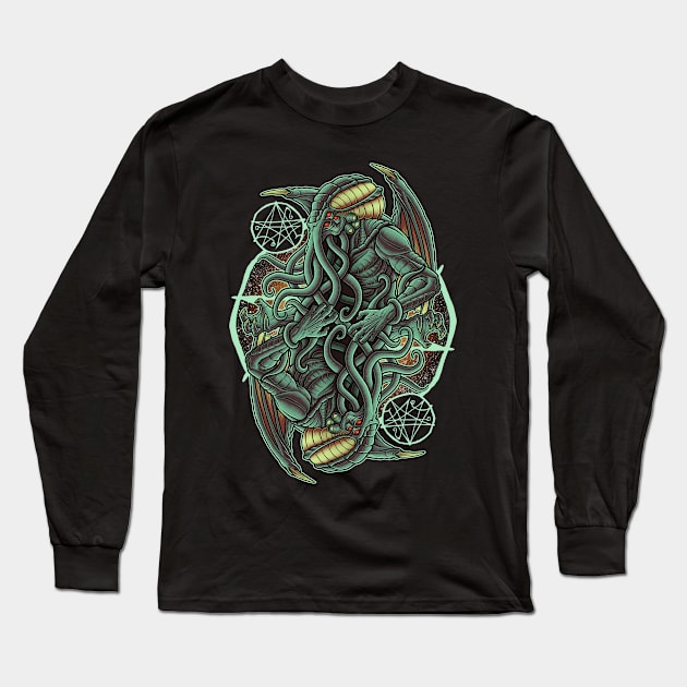 Cthulhu Long Sleeve T-Shirt by EmptyIs